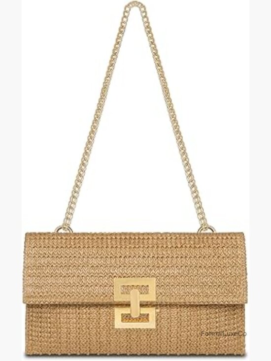 Handbags - Women's Straw Clutch Purse Evening Handbag Crossbody Shoulder Bag Summer